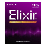 Струни за акустична китара 11-52 ELIXIR 16027 NANOWEB Phosphor Bronze Custom Light Струни за акустична китара 11-52 ELIXIR 16027 NANOWEB Phosphor Bronze Custom Light