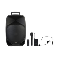 Преносима караоке тонколона Fonestar MALIBU-315 с UHF микрофони вокален и хедсет