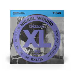 Струни за електрическа китара D'Addario EXL115 .011-.049 Regular light