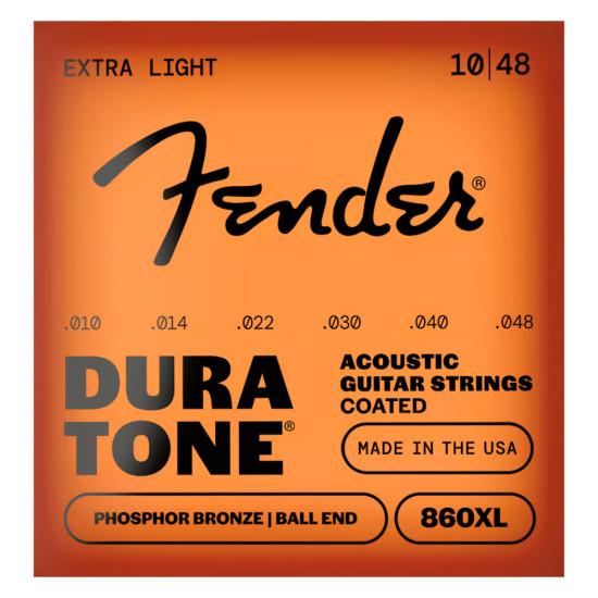 Струни за акустична китара Dura-Tone® 860XL 10-48 Phosphor Bronze by Fender 