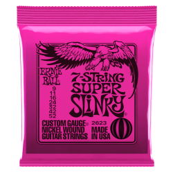  7 Струни за Електрическа Китара 9-52 Super Slinky 7 String Nickel Wound Ernie Ball 2623