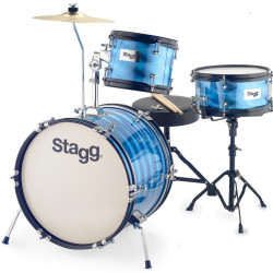 Детски барабани акустични STAGG - Модел TIM JR 3/16 BL сини комплект за деца