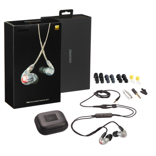 Професионални шумоизолиращи слушалки SHURE SE846 Gen 2 прозрачни