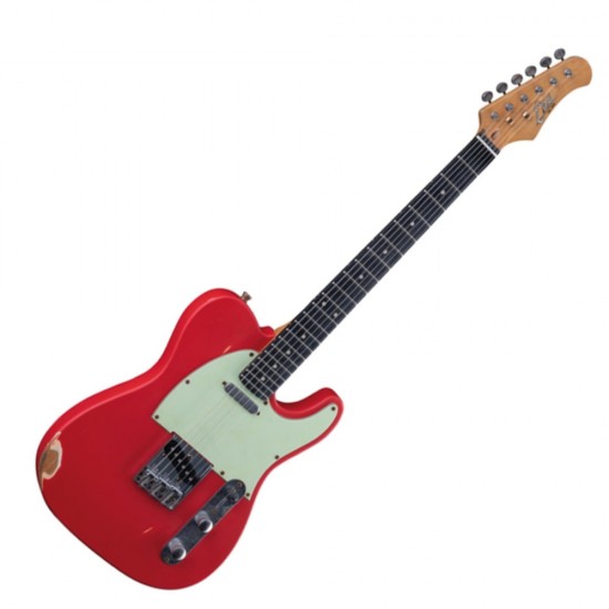 Електрическа китара Eko VT-380 Relic Fiesta Red 6 струни червена
