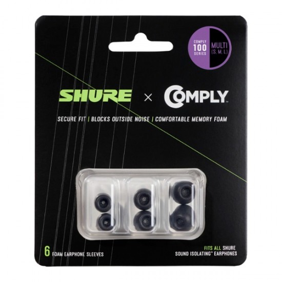 Резервни тапички за слушалки in-ear серия SE и AONIC, комплект размери S, M, L SHURE EACYF1 