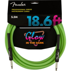 Инструментален кабел Fender Glow in Dark Cbl Green 5.5 метра