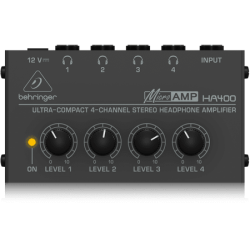 Стерео усилвател за слушалки HA400 BEHRINGER 4 канален