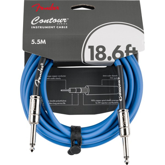 Инструментален кабел жак-жак Fender Contour™ Series blue 5.5 метра Инструментален кабел жак-жак Fender Contour™ Series blue 5.5 метра