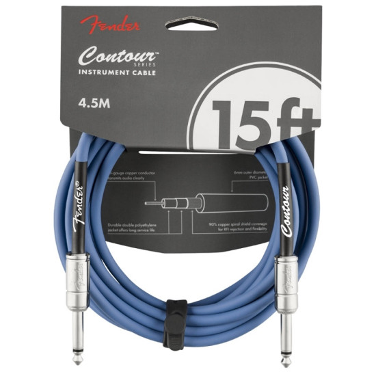 Инструментален кабел жак-жак Fender Contour™ Series blue 4.5 метра