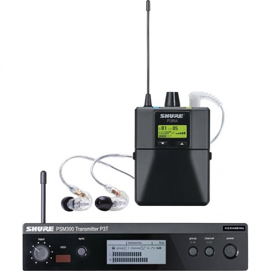 Дигитална in ear мониторна система със слушалки SHURE PSM300SE215K 