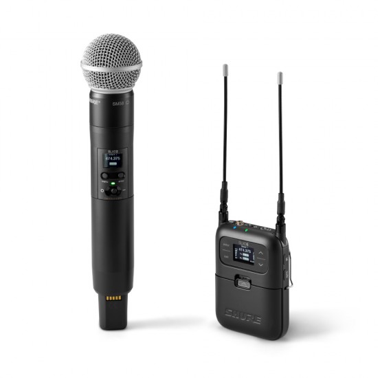 Безжична преносима система със SLXD2 вокален предавател Shure SLXD25/SM58 