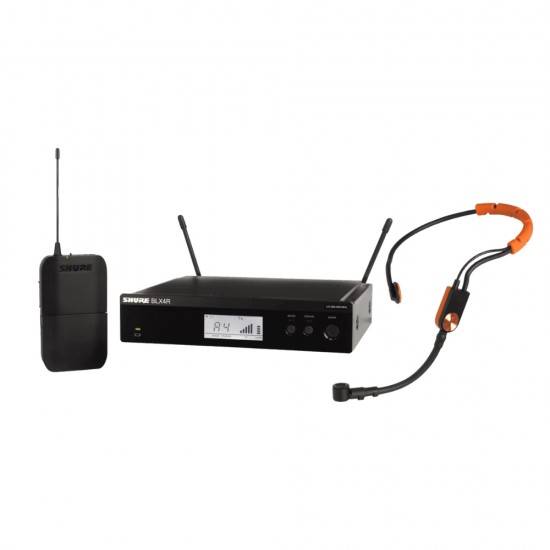 Безжична система за вграждане в рак с хедсет микрофон SM31 SHURE BLX14RE/SM31-H8E водоустойчив