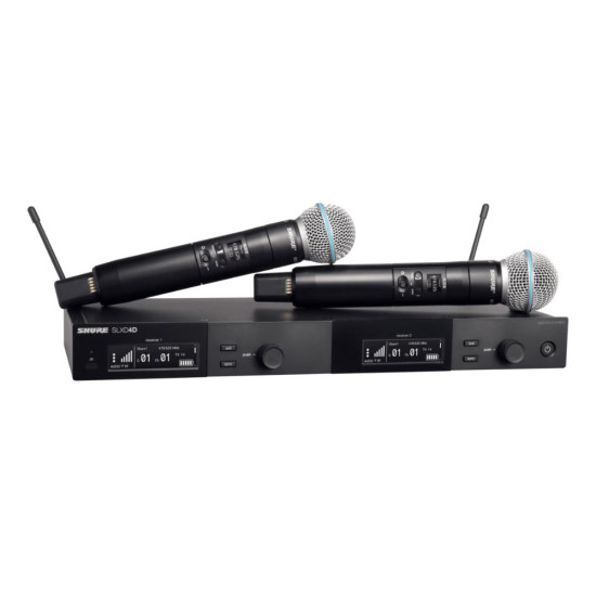 Двойна вокална безжична система с микрофони BETA58 SHURE SLXD24DE/B58-H56 