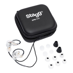 Мониторни in-ear слушалки с двоен драйвер Stagg SPM−235 TR прозрачни 