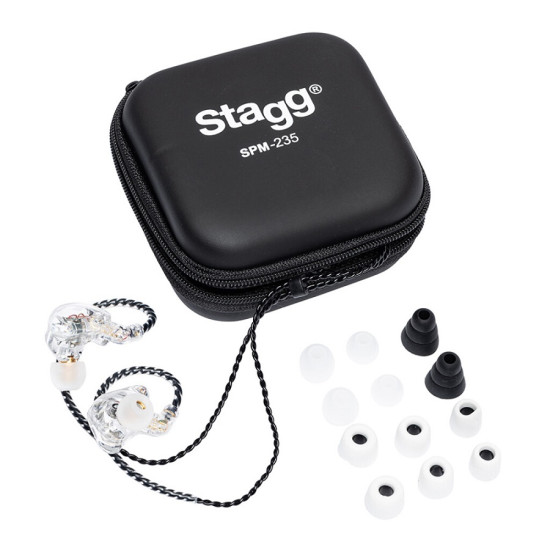 Мониторни in-ear слушалки с двоен драйвер Stagg SPM−235 TR прозрачни Мониторни in-ear слушалки с двоен драйвер Stagg SPM−235 TR прозрачни