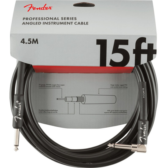 Инструментален кабел Fender Professional Series Black 4.5 метра