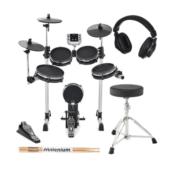 Електронни барабани Millenium MPS-150X Set Bundle + стол, педал, слушалки и палки Електронни барабани Millenium MPS-150X Set Bundle + стол, педал, слушалки и палки