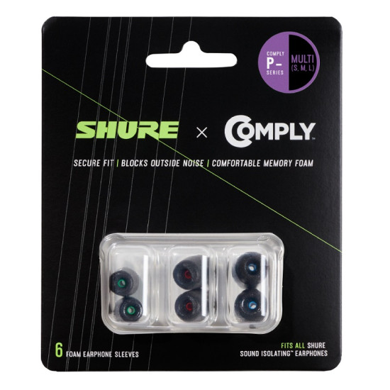 Резервни тапички слушалки in-ear серия SE и AONIC, комплект размери S, M, L SHURE EACYPF-6KIT 