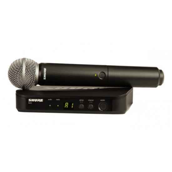 Вокален безжичен микрофон SHURE BLX24E/SM58-K14 Вокален безжичен микрофон SHURE BLX24E/SM58-K14