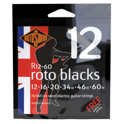 Струни за електрическа китара Rotosound R12-60 BLACKS