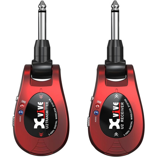 Безжичен микрофон инструментален Xvive U2 Red цвят червен