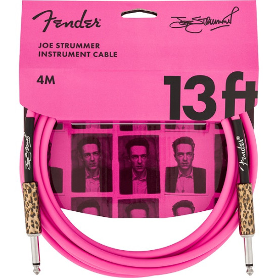 Инструментален кабел розов Fender Joe Strummer 13', Pink Leopard 4 метра