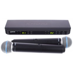 Двоен вокален безжичен микрофон SHURE BLX288E/B58-K14