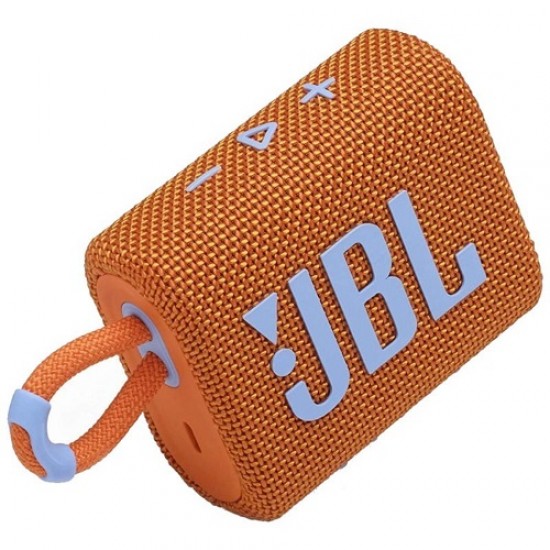 Портативна колонка водоустойчива JBL GO3, оранжева с Bluetooth 