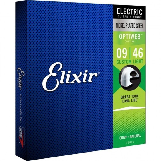 Струни за електрическа китара ELIXIR 19027 OPTIWEB CUSTOM LIGHT ELECTRIC SET STRINGS 9 - 46