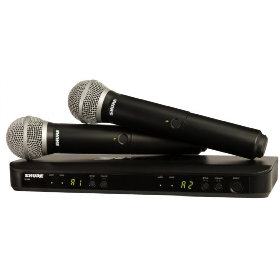 Двоен безжичен микрофон SHURE BLX288E/PG58-K3E 