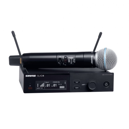 Безжичен вокален микрофон с BETA58 SHURE SLXD24E/B58-S50 