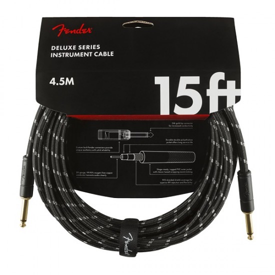 Инструментален кабел жак - жак DELUX TWEED 4.5 м by Fender 