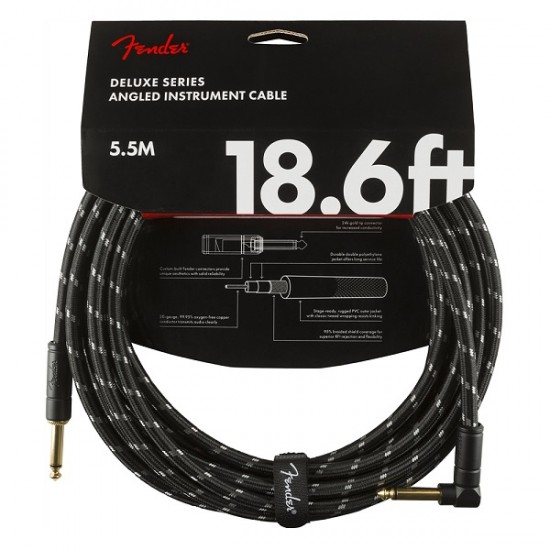 Инструментален кабел жак - жак DELUX TWEED ANGL 5.5 м by Fender 