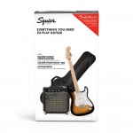 Електрическа китара комплект Fender Pack Sonik Stratocaster 2TS 10G + усилвател, калъф, кабел, колан и перца