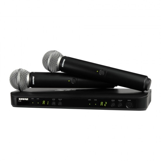 Двоен вокален безжичен микрофон SHURE BLX288E/SM58-K3E 