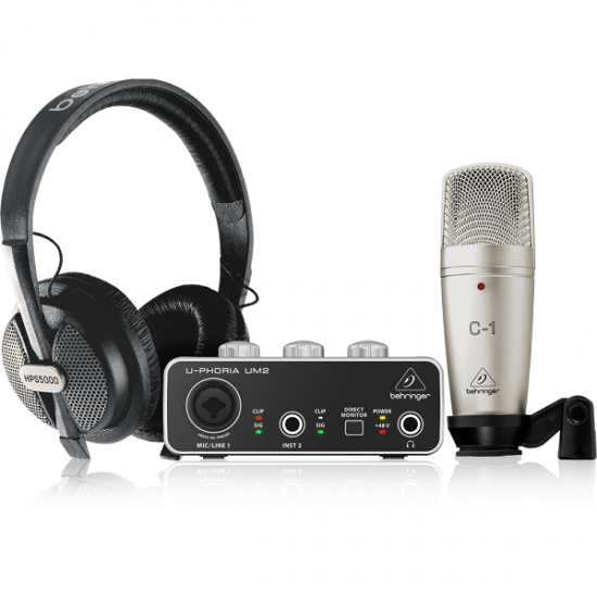 Комплект за студио U-PHORIA STUDIO слушалки + звукова карта + микрофон 