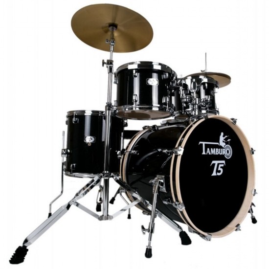 Акустични барабани комплект Tamburo T5P20BSSK + хардуер 