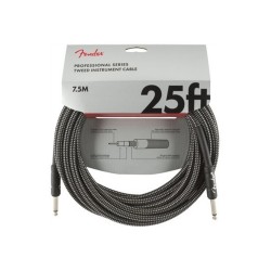 Инструментален кабел жак жак Fender PRO Series 7.5M Grey Tweeted 7 метра