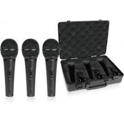 Комплект микрофони вокални кабелни Behringer XM1800SET 3 броя + кейс