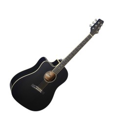 Електро-акустична китара за лява ръка SA35 DSCE-BK LH by STAGG 