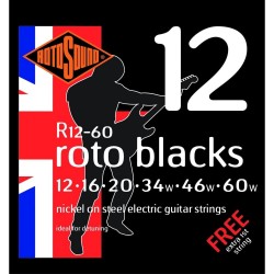 Струни за електрическа китара Rotosound R12-60 BLACKS