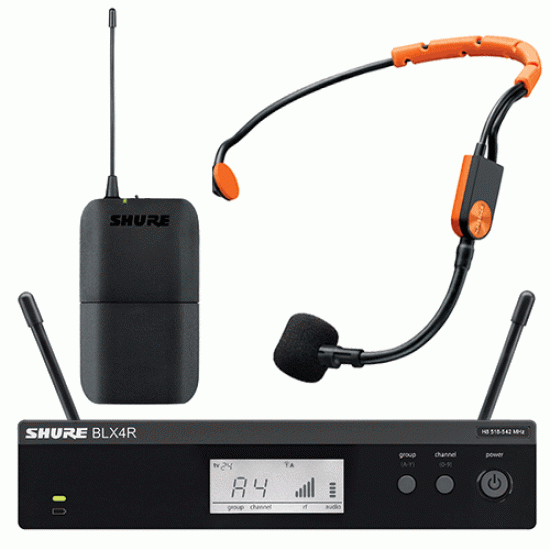 Безжичен микрофон SHURE BLX14RE/SM31 с хед сет SM31-FH / водоустойчив