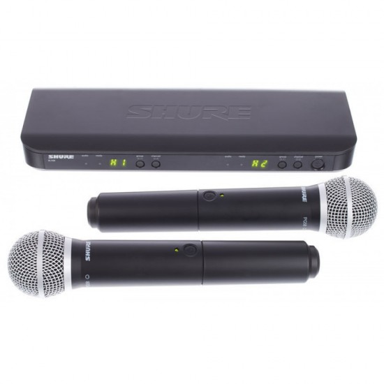 Безжичен микрофон двоен SHURE BLX288E/PG58 