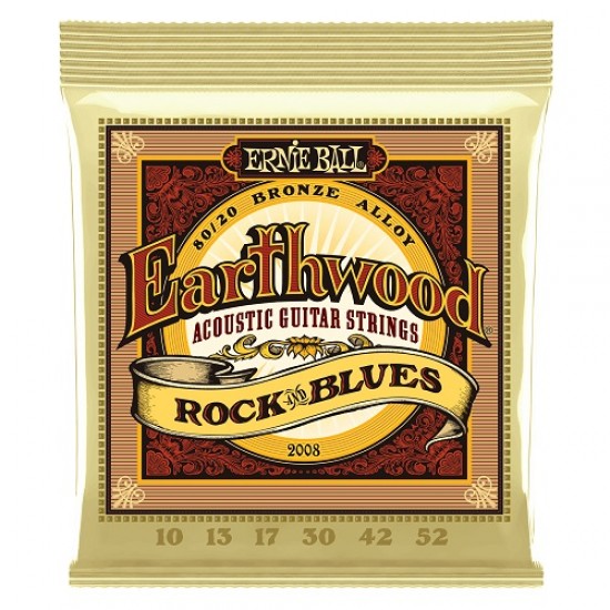 Струни за Акустична Китара 10-52 Earthwood 80/20 Bronze Ernie Ball 2008 Струни за Акустична Китара 10-52 Earthwood 80/20 Bronze Ernie Ball 2008