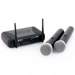 Двоен безжичен вокален микрофон Tronios STWM712 VHF 2-Channel от MusicShop
