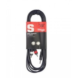 Кабел готов мини стерео жак - 2 чинча STAGG - Модел SYC6/MPS2CM E 6 метра