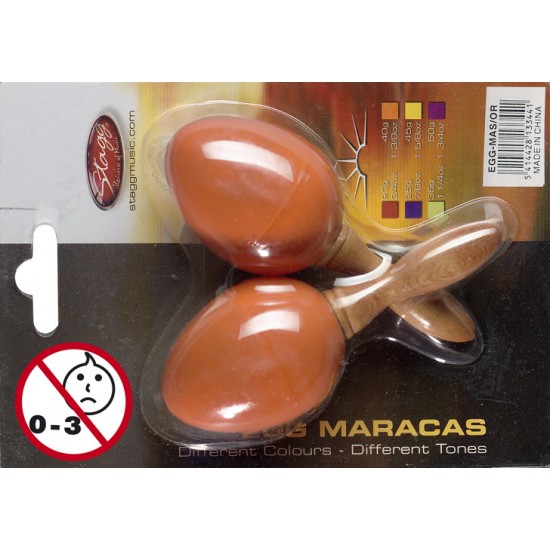 Маракаси тип яйце с дръжка чифт STAGG - Модел EGG-MA S/OR  