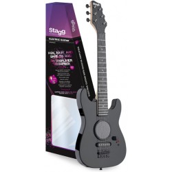 Детска електрическа китара STAGG - Модел GAMP200-BK 6 струни с усилвател