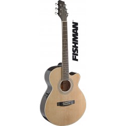 Електро-акустична китара STAGG - Модел SA40MJCFI-N мини джъмбо