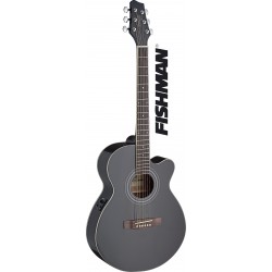 Електро-акустична китара STAGG - Модел SA40MJCFI-BK мини джъмбо